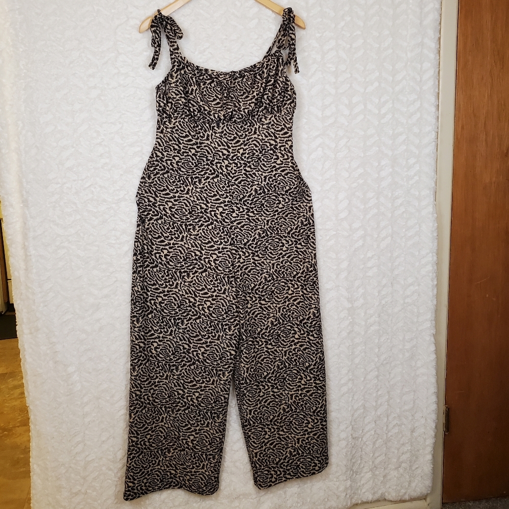 TOPSHOP Jumpsuit Romper Black Cream Womens 12